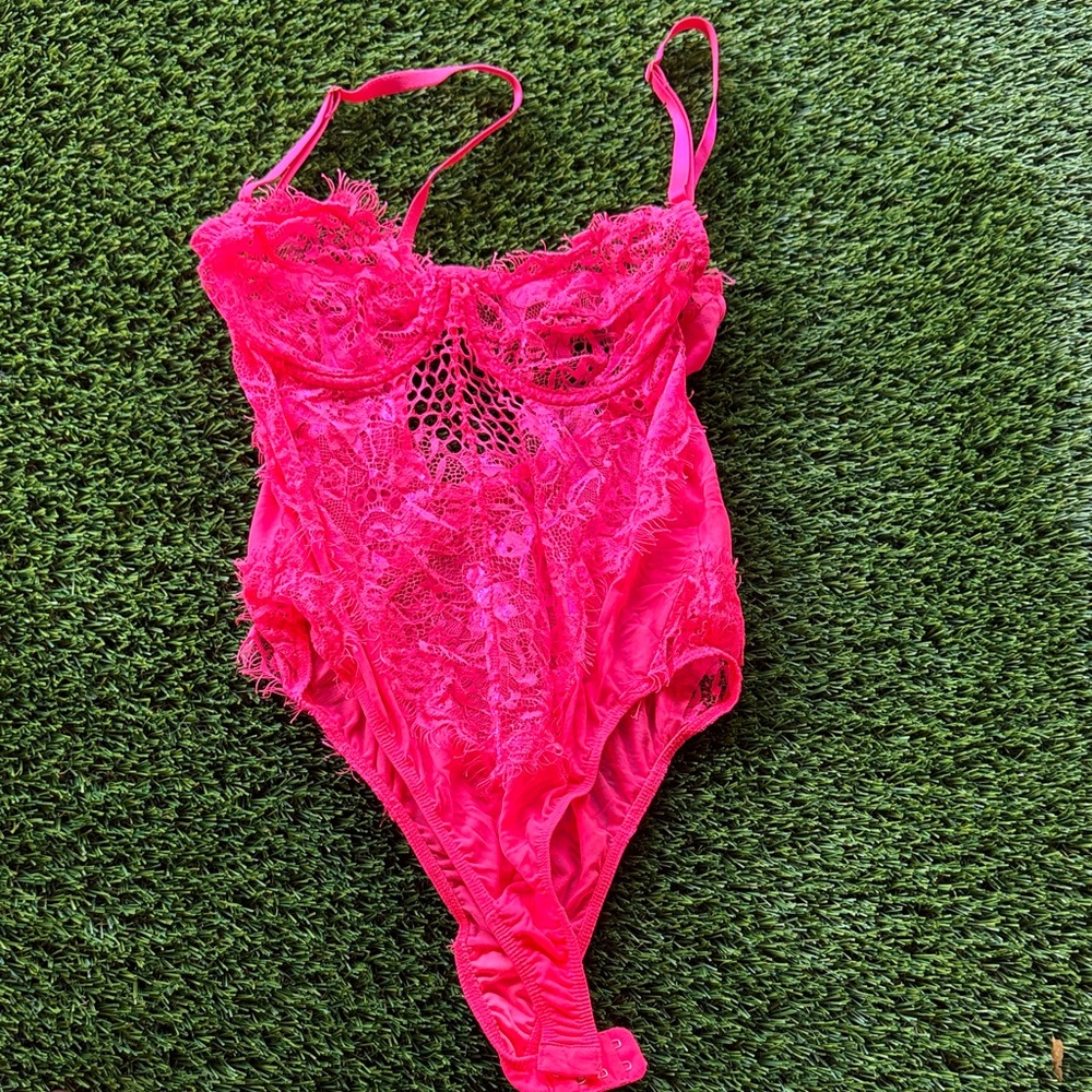 Pink Lace Bodysuit